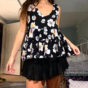 Floral Peplum Top